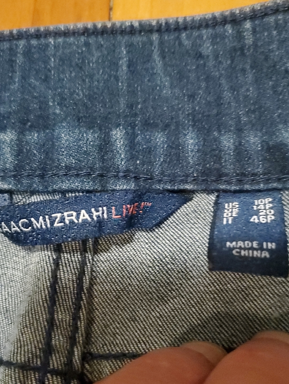 Isaac Mizrahi Blue Floral Embroidered Jeans - Picture 2 of 13